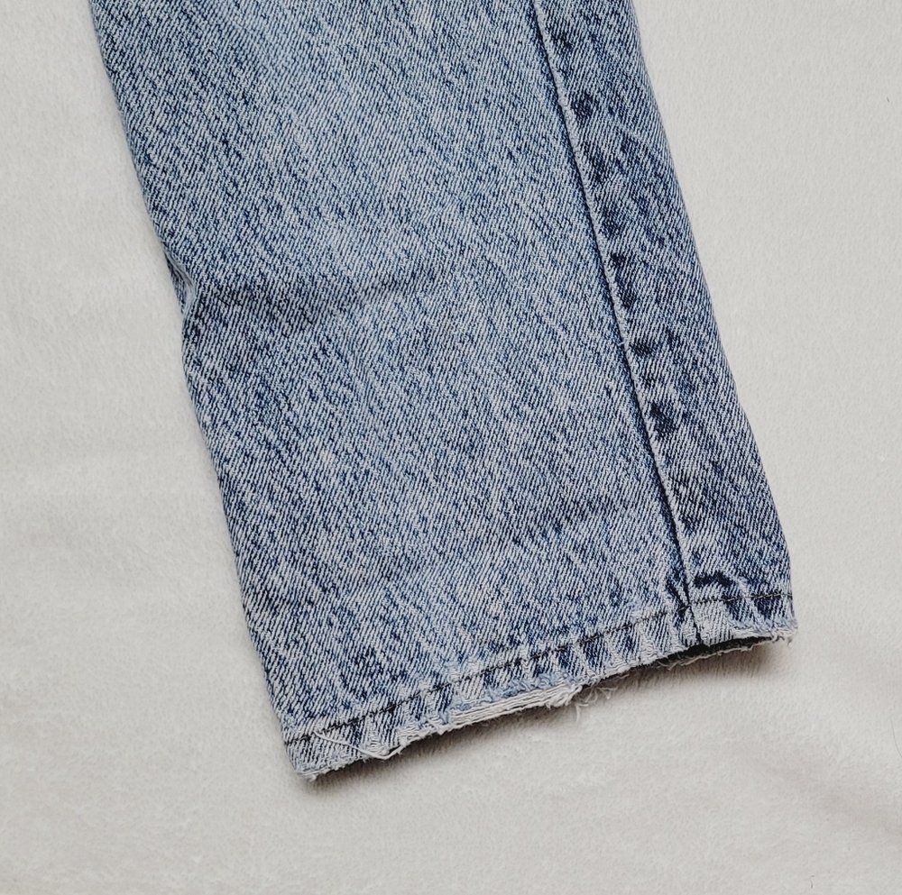 80s Levi's Vintage Distressed Acid Wash Slim Fit High Waist Ribcage Denim Jeans - Picture 8 of 15